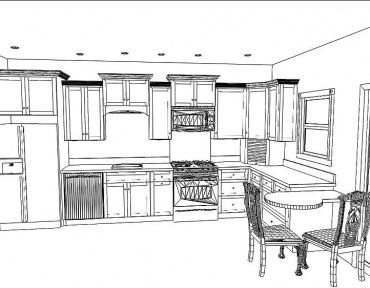 kitchen4-cad-drawing-black-white